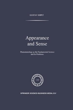 Seller image for Appearance and Sense for sale by BuchWeltWeit Ludwig Meier e.K.