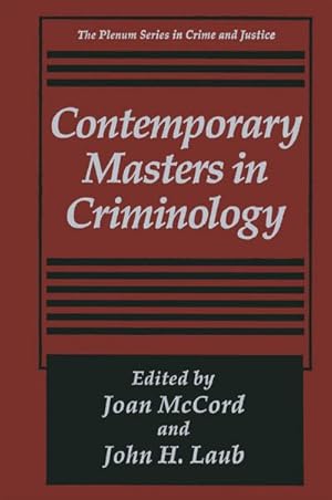 Seller image for Contemporary Masters in Criminology for sale by BuchWeltWeit Ludwig Meier e.K.