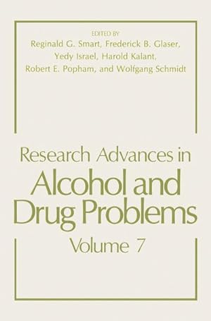 Image du vendeur pour Research Advances in Alcohol and Drug Problems mis en vente par BuchWeltWeit Ludwig Meier e.K.