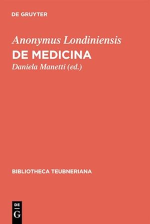 Seller image for De medicina for sale by BuchWeltWeit Ludwig Meier e.K.