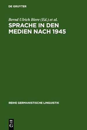 Bild des Verkufers fr Sprache in den Medien nach 1945 zum Verkauf von BuchWeltWeit Ludwig Meier e.K.