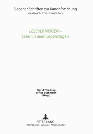 Immagine del venditore per Lesevermgen  Lesen in allen Lebenslagen venduto da BuchWeltWeit Ludwig Meier e.K.
