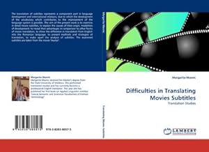 Seller image for Difficulties in Translating Movies Subtitles for sale by BuchWeltWeit Ludwig Meier e.K.