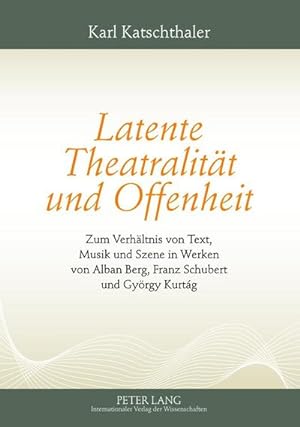 Immagine del venditore per Latente Theatralitt und Offenheit venduto da BuchWeltWeit Ludwig Meier e.K.