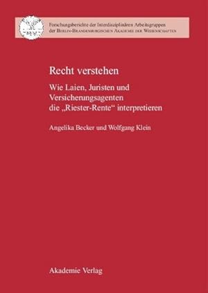 Seller image for Recht verstehen for sale by BuchWeltWeit Ludwig Meier e.K.