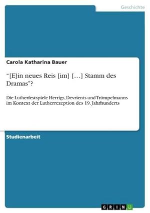 Imagen del vendedor de E]in neues Reis [im] [] Stamm des Dramas? a la venta por BuchWeltWeit Ludwig Meier e.K.