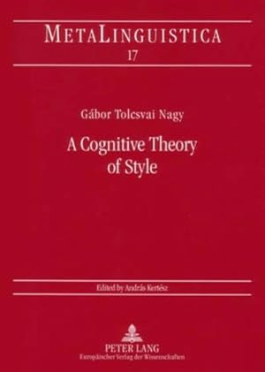 Bild des Verkufers fr A Cognitive Theory of Style zum Verkauf von BuchWeltWeit Ludwig Meier e.K.