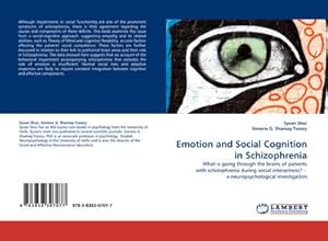 Seller image for Emotion and Social Cognition in Schizophrenia for sale by BuchWeltWeit Ludwig Meier e.K.