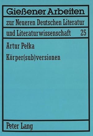 Seller image for Krper(sub)versionen for sale by BuchWeltWeit Ludwig Meier e.K.