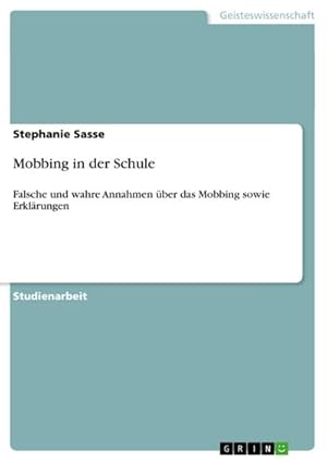 Imagen del vendedor de Mobbing in der Schule a la venta por BuchWeltWeit Ludwig Meier e.K.