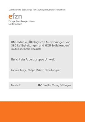 Bild des Verkufers fr BMU-Studie "kologische Auswirkungen von 380-kV-Erdleitungen und HG-Erdleitungen" zum Verkauf von BuchWeltWeit Ludwig Meier e.K.