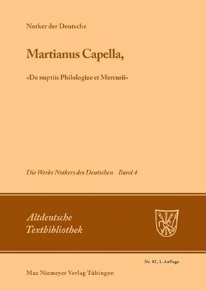 Immagine del venditore per Martianus Capella, De nuptiis Philologiae et Mercurii venduto da BuchWeltWeit Ludwig Meier e.K.