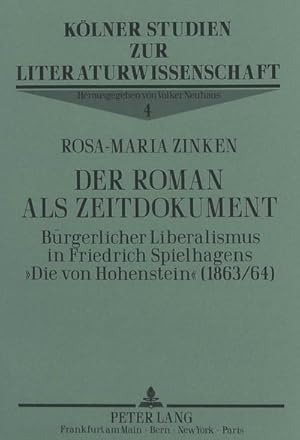 Imagen del vendedor de Der Roman als Zeitdokument a la venta por BuchWeltWeit Ludwig Meier e.K.