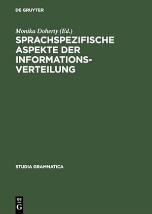 Image du vendeur pour Sprachspezifische Aspekte der Informationsverteilung mis en vente par BuchWeltWeit Ludwig Meier e.K.