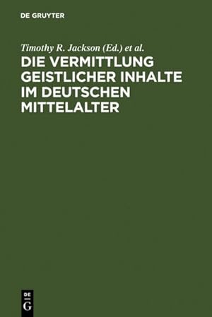 Immagine del venditore per Die Vermittlung geistlicher Inhalte im deutschen Mittelalter venduto da BuchWeltWeit Ludwig Meier e.K.