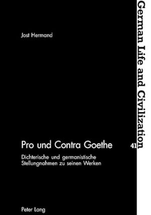 Immagine del venditore per Pro und Contra Goethe venduto da BuchWeltWeit Ludwig Meier e.K.