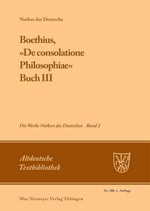 Seller image for Boethius, De consolatione Philosophiae for sale by BuchWeltWeit Ludwig Meier e.K.