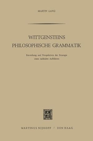 Seller image for Wittgensteins Philosophische Grammatik for sale by BuchWeltWeit Ludwig Meier e.K.