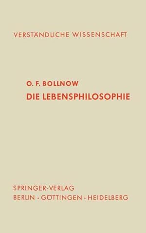 Seller image for Die Lebensphilosophie for sale by BuchWeltWeit Ludwig Meier e.K.