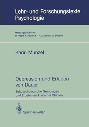Image du vendeur pour Depression und Erleben von Dauer mis en vente par BuchWeltWeit Ludwig Meier e.K.