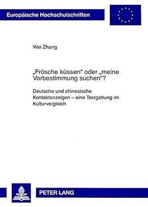 Imagen del vendedor de Frsche kssen" oder "meine Vorbestimmung suchen"? a la venta por BuchWeltWeit Ludwig Meier e.K.