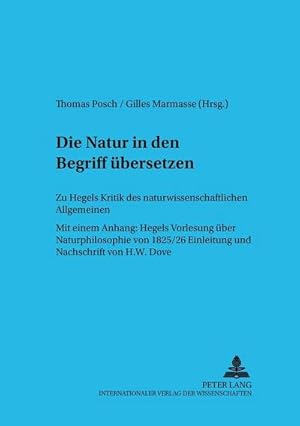 Imagen del vendedor de Die Natur in den Begriff bersetzen a la venta por BuchWeltWeit Ludwig Meier e.K.