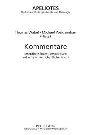 Imagen del vendedor de Kommentare a la venta por BuchWeltWeit Ludwig Meier e.K.