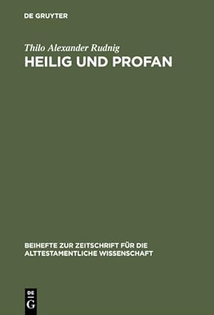 Bild des Verkufers fr Heilig und Profan zum Verkauf von BuchWeltWeit Ludwig Meier e.K.
