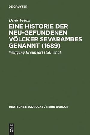 Seller image for Eine Historie der Neu-gefundenen Vlcker Sevarambes genannt (1689) for sale by BuchWeltWeit Ludwig Meier e.K.