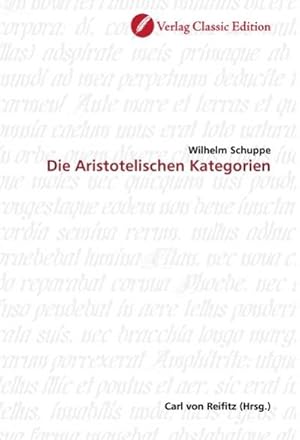 Image du vendeur pour Die Aristotelischen Kategorien mis en vente par BuchWeltWeit Ludwig Meier e.K.