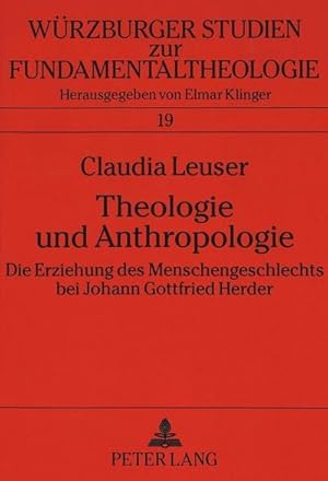 Imagen del vendedor de Theologie und Anthropologie a la venta por BuchWeltWeit Ludwig Meier e.K.