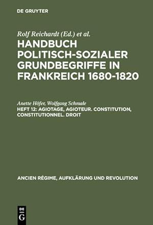 Image du vendeur pour Agiotage, agioteur. Constitution, constitutionnel. Droit mis en vente par BuchWeltWeit Ludwig Meier e.K.