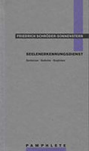 Bild des Verkufers fr Seelenerkennungsdienst : Sentenzen, Gedichte, Graphiken. Hrsg. v. Jes Petersen zum Verkauf von Smartbuy