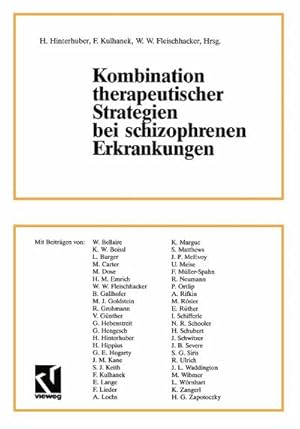 Seller image for Kombination therapeutischer Strategien bei schizophrenen Erkrankungen for sale by BuchWeltWeit Ludwig Meier e.K.