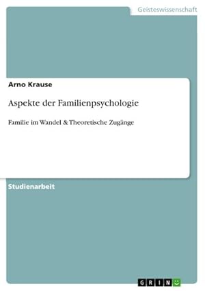 Bild des Verkufers fr Aspekte der Familienpsychologie zum Verkauf von BuchWeltWeit Ludwig Meier e.K.
