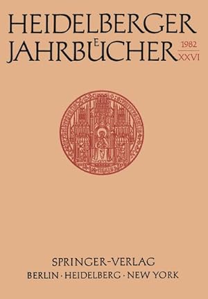 Image du vendeur pour Heidelberger Jahrbcher mis en vente par BuchWeltWeit Ludwig Meier e.K.