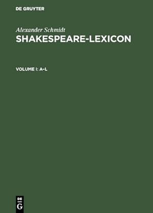 Bild des Verkufers fr Shakespeare-Lexicon zum Verkauf von BuchWeltWeit Ludwig Meier e.K.