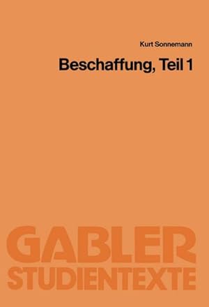 Seller image for Beschaffung, Teil 1 for sale by BuchWeltWeit Ludwig Meier e.K.