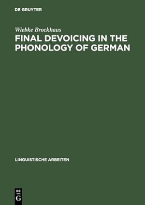 Seller image for Final Devoicing in the Phonology of German for sale by BuchWeltWeit Ludwig Meier e.K.