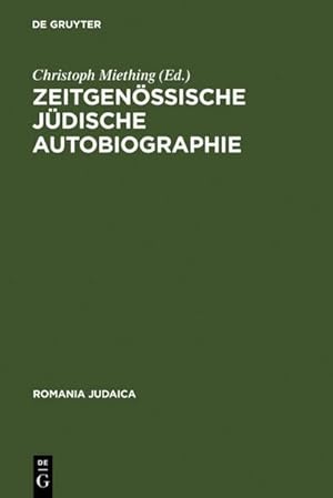 Bild des Verkufers fr Zeitgenssische jdische Autobiographie zum Verkauf von BuchWeltWeit Ludwig Meier e.K.