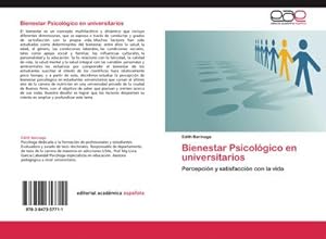 Seller image for Bienestar Psicolgico en universitarios for sale by BuchWeltWeit Ludwig Meier e.K.