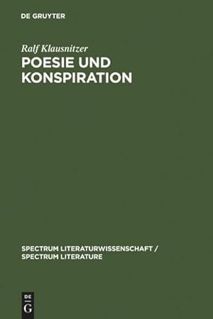 Immagine del venditore per Poesie und Konspiration venduto da BuchWeltWeit Ludwig Meier e.K.