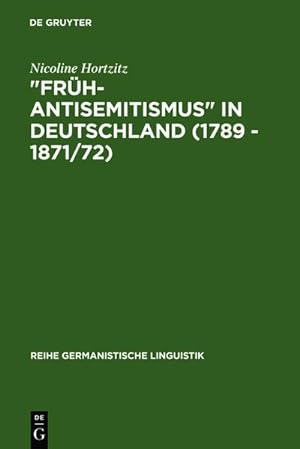 Seller image for Frh-Antisemitismus" in Deutschland (1789 - 1871/72) for sale by BuchWeltWeit Ludwig Meier e.K.
