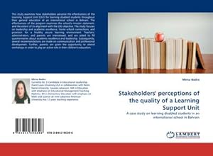 Seller image for Stakeholders' perceptions of the quality of a Learning Support Unit for sale by BuchWeltWeit Ludwig Meier e.K.