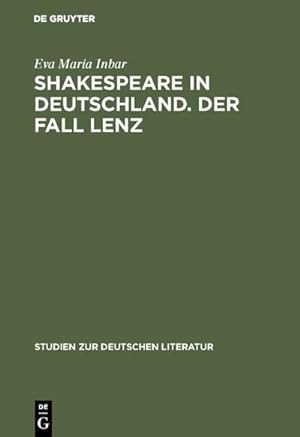 Bild des Verkufers fr Shakespeare in Deutschland. Der Fall Lenz zum Verkauf von BuchWeltWeit Ludwig Meier e.K.