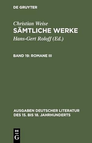 Seller image for Romane III for sale by BuchWeltWeit Ludwig Meier e.K.