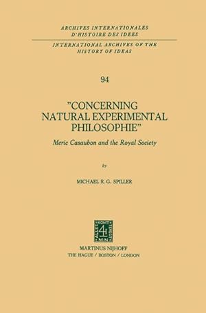 Seller image for Concerning Natural Experimental Philosophie for sale by BuchWeltWeit Ludwig Meier e.K.