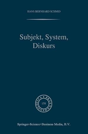 Image du vendeur pour Subjekt, System, Diskurs mis en vente par BuchWeltWeit Ludwig Meier e.K.