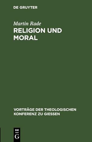Imagen del vendedor de Religion und Moral a la venta por BuchWeltWeit Ludwig Meier e.K.