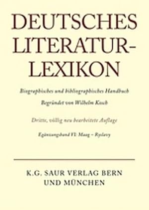 Bild des Verkufers fr Deutsches Literatur-Lexikon Maag - Ryslavy zum Verkauf von BuchWeltWeit Ludwig Meier e.K.